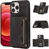 INF Luksuzna torbica iz PU usnja za iPhone serije 15, držalo za kartice, zložljivo stojalo iPhone 15 Pro Max, (21373289) Cene