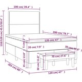Krevet s oprugama i madracem bijeli 120x200 cm od umjetne kože | shoptok.hr
