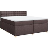 Maison Chic Box spring postelja - Vzmetna postelja z vzmetnico temno rjav 200x200 cm blago SL5150, (21903820) | Shoptok.si