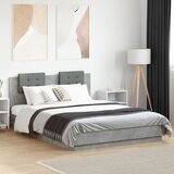  Okvir kreveta s uzglavljem LED siva boja betona 150 x 200 cm | shoptok.hr