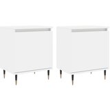 vidaXL Noćni ormarići 2 kom bijeli 40 x 30 x 50 cm konstruirano drvo | shoptok.hr
