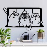 Wallity zidna dekoracija cat 7, 60 x 35 cm, crna | ePonuda.com