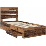  Krevetna konstrukcija Staro drvo 90 x 200 cm Konstruirano drvo Smeđa 203 x 93 x 100 cm | Shoptok.si