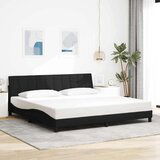  Okvir za krevet bez madraca crni 200x200 cm od tkanine | shoptok.hr