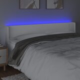  LED uzglavlje bijelo 183x16x78/88 cm od umjetne kože | shoptok.hr