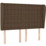  Vzglavje z ušesi temno rjavo 147x23x118/128 cm blago, (20954385) | Shoptok.si