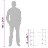  Stalak za cipele s 4 police od metala i netkane tkanine crni | shoptok.hr