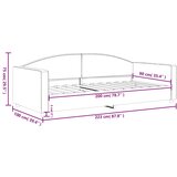  Dnevni krevet crni 90 x 200 cm od tkanine | shoptok.hr