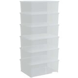 vidaXL Plastične kutije za pohranu 6 kom 10 L za slaganje | shoptok.hr