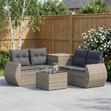  Set sofe 6 kom. Siva i tamno siva Poli Rattan i čelik | shoptok.hr