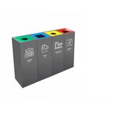ARI METAL Set kanti za reciklažu MARK antracit 4u1