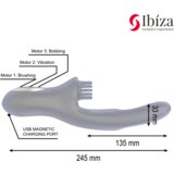 Ibiza Vibrator Rabbit Hi-tech Brushing And Double Wave | Shoptok.si