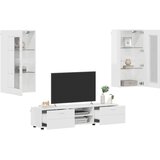  Set TV komoda FLORIN 3 pcs Visoki sjaj bijela Konstruirano drvo | Eponuda.com