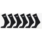 Adidas Trefoil Crew Sock Cushion 6-Pack Black M | Shoptok.si