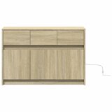  ormarić s LED svjetlima boja hrasta 91x34x61 cm drveni | shoptok.hr
