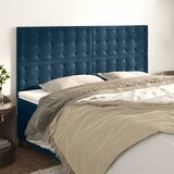  Uzglavlje tamnoplavo 160x5x118/128 cm baršunasto | shoptok.hr