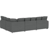  Modularna sofa s jastucima, tkanina, tamno siva | shoptok.hr