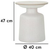 Mauro Ferretti Okrogla stranska mizica s keramično ploščo ø 40 cm Fush – | Shoptok.si