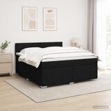  LED okvir za krevet s madracem Crna 140 x 200 cm Tkanina | shoptok.hr
