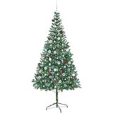 vidaXL Umestno božično drevo med 300 LED Zelena 210 cm PVC in Jeklo | Shoptok.si