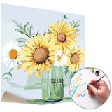  Slikanje po številkah MARGARETS IN SUNflowers | nizka težavnost Cene