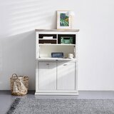 Hom`in pisalnik leseni material siva, bela | Shoptok.si