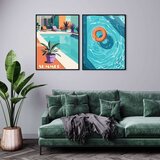WALLXPERT Ukrasne uramljene slike, 50x70cm, 2 komada, Šarene | Eponuda.ba