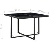  Zunanja jedilna garnitura z blazinami 9-delna poli ratan črna, (20679792) | Shoptok.si