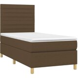  Krevet s oprugama i madracem tamnosmeđi 80x200 cm od tkanine | shoptok.hr