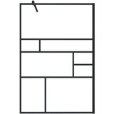 Pregrada za tuš s prozornim ESG steklom 115x195 cm črna, (20823455) | Shoptok.si