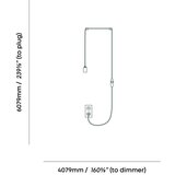 Tala Črna/v sijajno srebrni barvi viseča svetilka ø 4 cm Plug & Play – | Shoptok.si