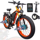 BENFUTO K800 Pro električno kolo, 2 * 1000W dvojni motor, polno vzmetenje. Velika izboljšana sprednja vilica, 23ah baterija, 26 * 4.0 maščobne pnevmatike, 7 s, (21335530) u