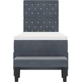  s opruga kutije Tamno siva 200 x 80 cm Baršun | shoptok.hr