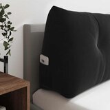  Jastuk za leđa Crna 120 x 24 x 50 cm Baršun | shoptok.hr