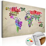  Slika na plutenoj podlozi - Global Tournée (EN) [Cork Map] 60x40 | shoptok.hr