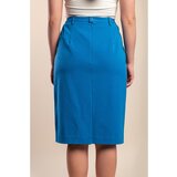 Fenzy Plus Size Midi Suknja S Elastičnim Pojasom, Plava | shoptok.hr
