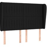  Uzglavlje s ušima crno 147x23x118/128 cm od tkanine | Eponuda.com