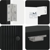 Kabinet za mete EDE Crna 52,5 x 10,5 x 53,5 cm | shoptok.hr