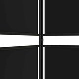 Sobna pregrada s 5 panela crna 250 x 180 cm od tkanine | shoptok.hr