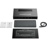 Prestigio Click&amp;Touch 2, wireless multimedia smart keyboard with touchpad embedded into keys, auto-switch between keyboard and touchpad modes, touch multimedia sliders, left and right physical "mouse" buttons, connects up to 4 devices via Bluetooth and Type-C, Clevetura App. KB layout: ENG, color: space grey | shoptok.hr