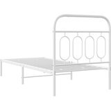  Metalni okvir za krevet s uzglavljem bijeli 90 x 190 cm | shoptok.hr