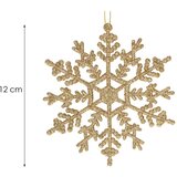 springos set božićnih ukrasa “Snježne pahulje”, 12 cm, 3 kom, zlatne | shoptok.hr