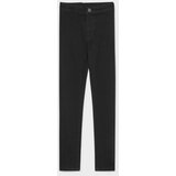 CA pantalone za devojčice, visok struk, slim fit, crne Cene