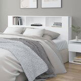 Maison Chic vzglavna omarica - nočna omarica - posteljna omarica bela 200x18,5x104,5 cm, (21705219) | Shoptok.si