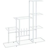 vidaXL Stojalo za rože 94,5x25x88 cm belo kovinsko | Shoptok.si