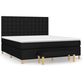  s oprugama i madracem crni 160x200 cm od tkanine | shoptok.hr