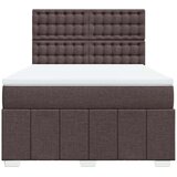 vidaXL Krevet s oprugama i madracem tamnosmeđi 160x200 cm tkanina | shoptok.hr