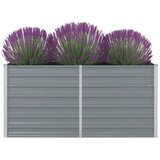 Maison Chic Dvignjeno Vrtno Cvetlično korito - Cvetlični Lonec 160x80x77 cm Galvanizirano Jeklo Sive Barve, (21789715) | Shoptok.si