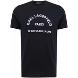 Karl Lagerfeld Majica tamno plava / bijela