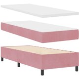  Krevet na podlozi s madracem &amp klupom Ružičasti 80x200 cm Baršun | shoptok.hr